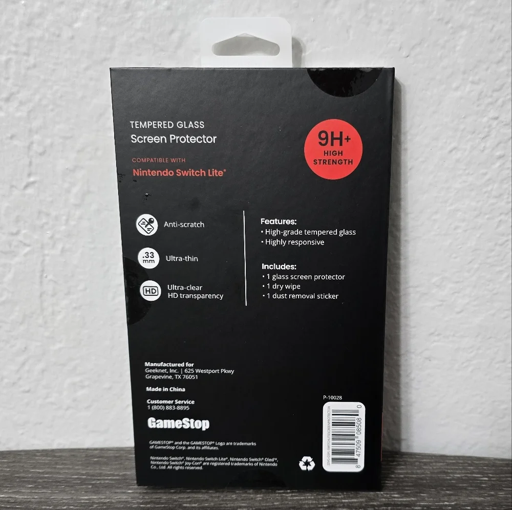 BNIB Gamestop Nintendo Switch Lite Tempered Glass Screen Protector